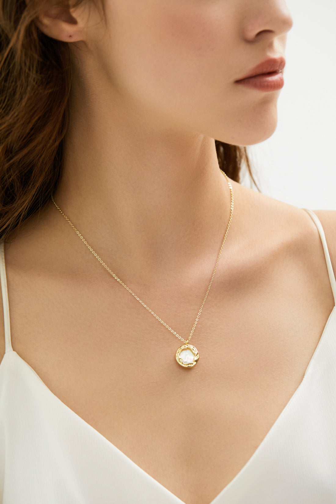 SKYE San Francisco Shop Chic Modern Elegant Classy Women Jewelry French Parisian Minimalist Charee Freshwater Pearl Pendant Necklace 5 1