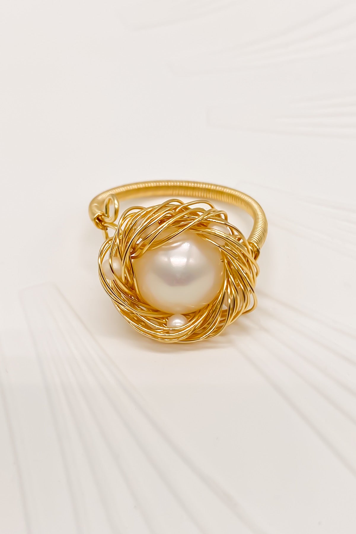 SKYE San Francisco Shop Chic Modern Elegant Classy Women Jewelry French Parisian Minimalist Irene Gold Freshwater Pearl Ring 2