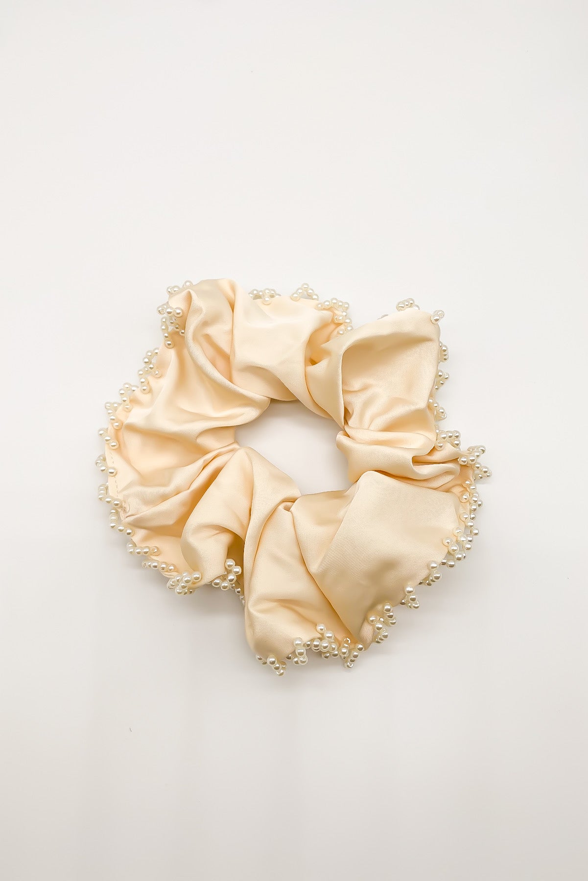 SKYE San Francisco Shop Chic Modern Elegant Classy Women Jewelry French Parisian Minimalist Mabel Pearl Satin Scrunchie 3