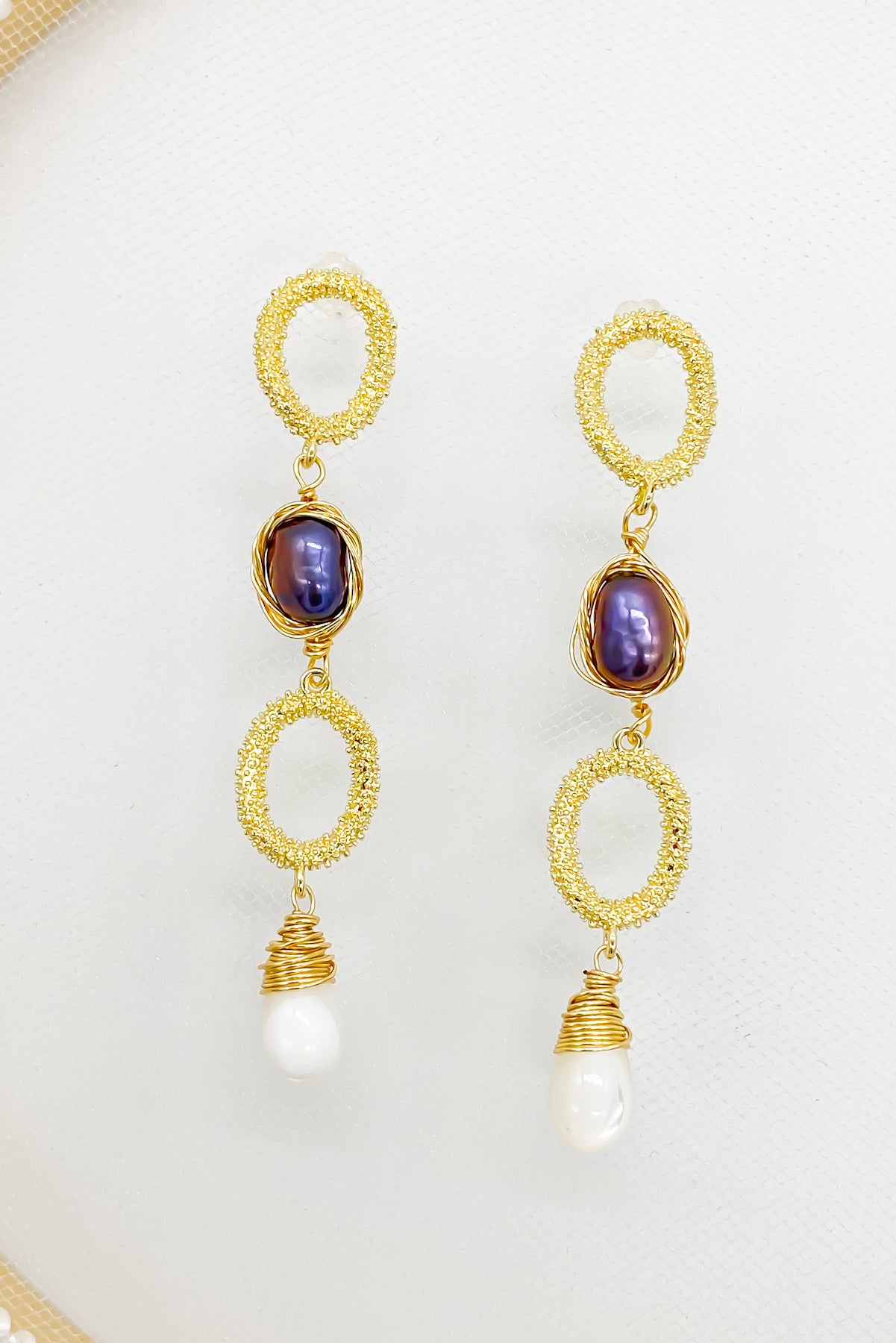SKYE San Francisco Shop Chic Modern Elegant Classy Women Jewelry French Parisian Minimalist Priscille Gold Pearl Drop Earrings 4