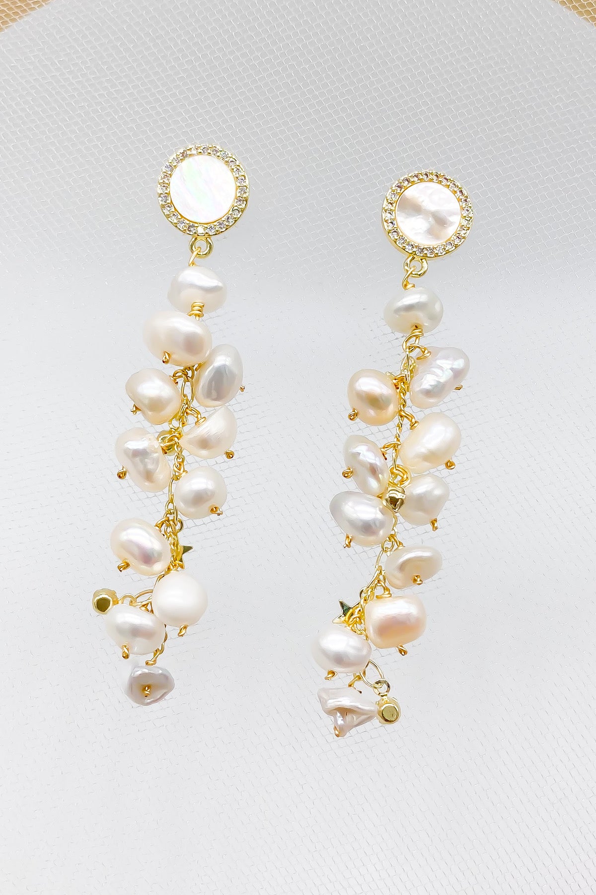 SKYE San Francisco Shop Chic Modern Elegant Classy Women Jewelry French Parisian Minimalist Renee mother of pearl drop earrings 2