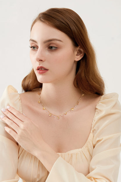 SKYE San Francisco Shop SF Chic Modern Elegant Classy Women Jewelry French Parisian Minimalist Alida 18K Gold Crystal Seashell Necklace 4