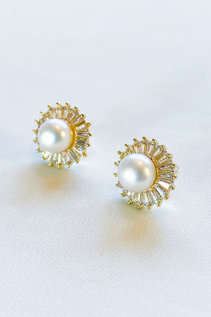 SKYE San Francisco Shop SF Chic Modern Elegant Classy Women Jewelry French Parisian Minimalist Corina 18K Gold Pearl Earrings