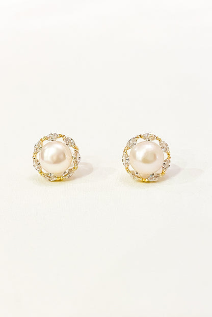 SKYE San Francisco Shop SF Chic Modern Elegant Classy Women Jewelry French Parisian Minimalist Cosette 18K Gold Pearl Earrings 2