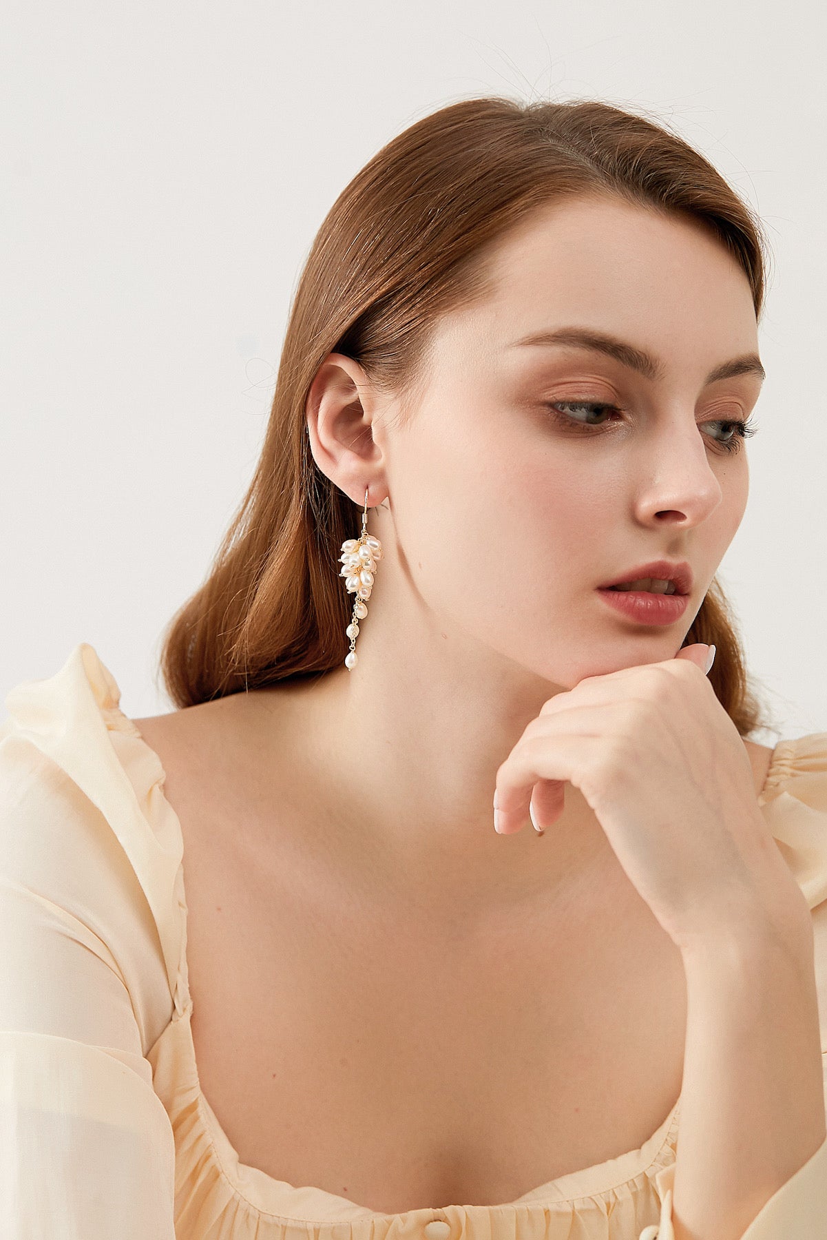 SKYE San Francisco Shop SF Chic Modern Elegant Classy Women Jewelry French Parisian Minimalist Josephine 18K Gold Freshwater Pearl Earrings 4