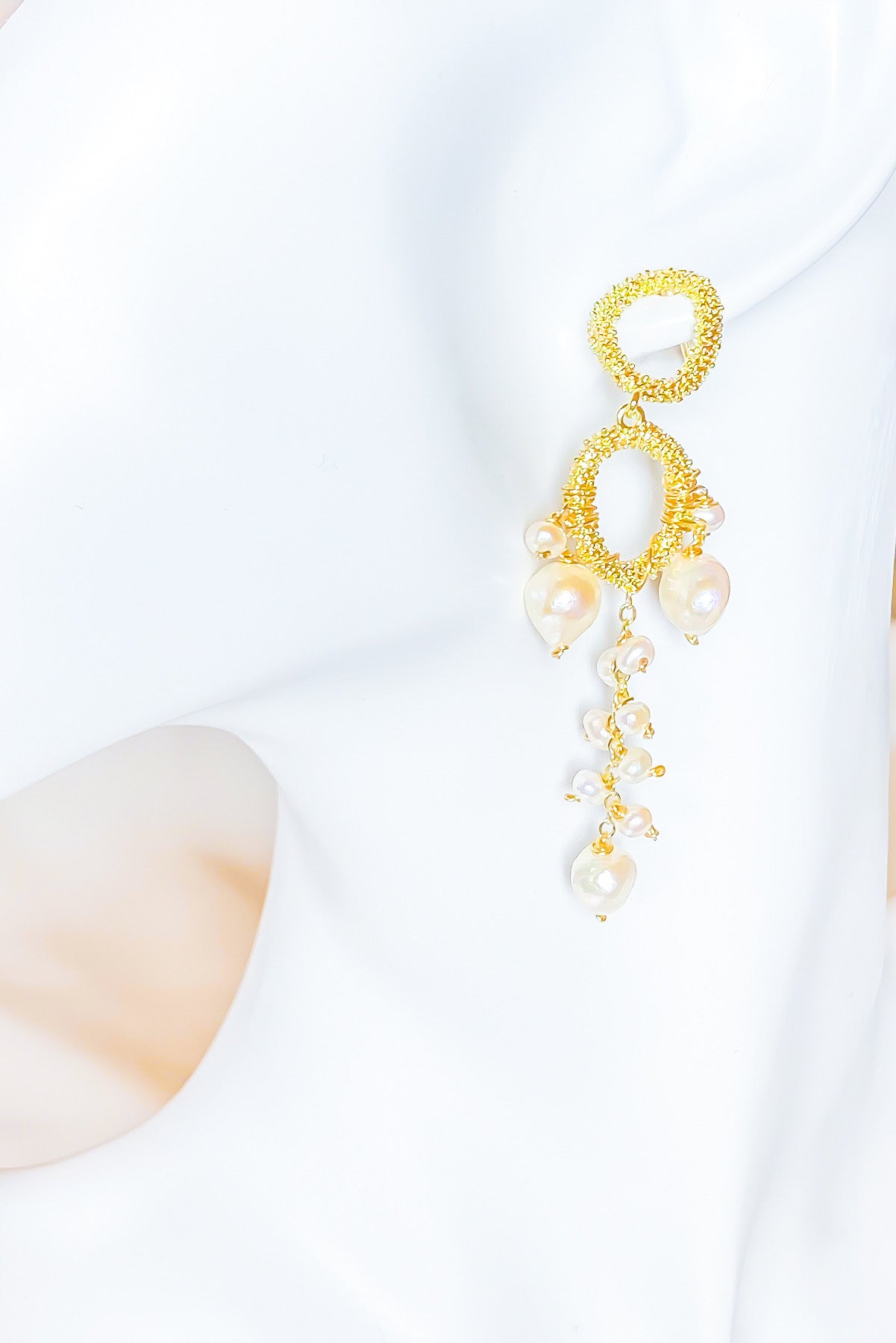 SKYE San Francisco Shop SF Chic Modern Elegant Classy Women Jewelry French Parisian Minimalist Liana 18K Gold Freshwater Pearl Earrings 6