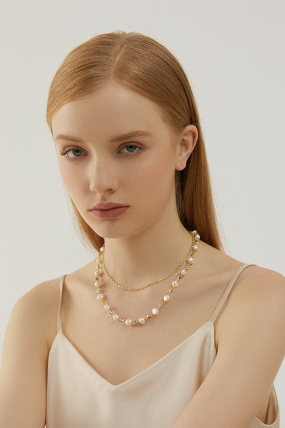SKYE Shop Chic Modern Elegant Classy Women Jewelry French Parisian Minimalist Caledonia Freshwater Pearl Gold Jewel Necklace 4