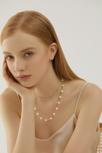 SKYE Shop Chic Modern Elegant Classy Women Jewelry French Parisian Minimalist Caledonia Freshwater Pearl Gold Jewel Necklace 5