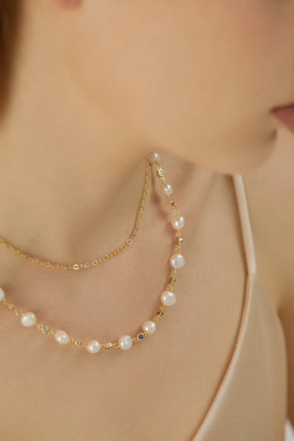 SKYE Shop Chic Modern Elegant Classy Women Jewelry French Parisian Minimalist Caledonia Freshwater Pearl Gold Jewel Necklace 9