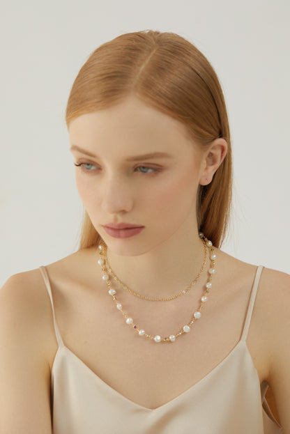 SKYE Shop Chic Modern Elegant Classy Women Jewelry French Parisian Minimalist Caledonia Freshwater Pearl Gold Jewel Necklace