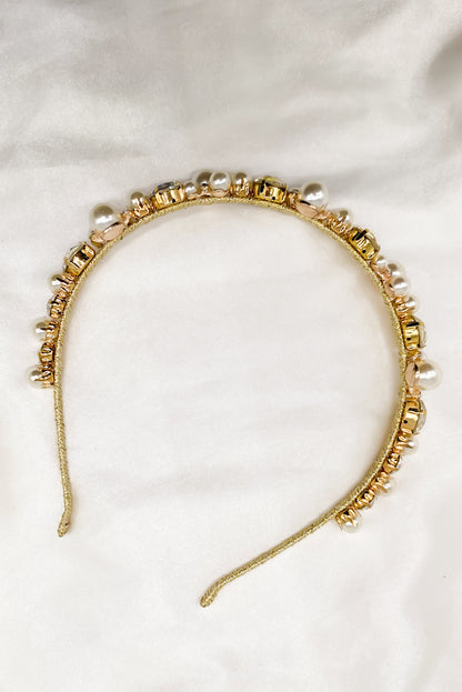 SKYE Shop Chic Modern Elegant Classy Women Jewelry French Parisian Minimalist Marcelle Pearl Crystal Gold Headband