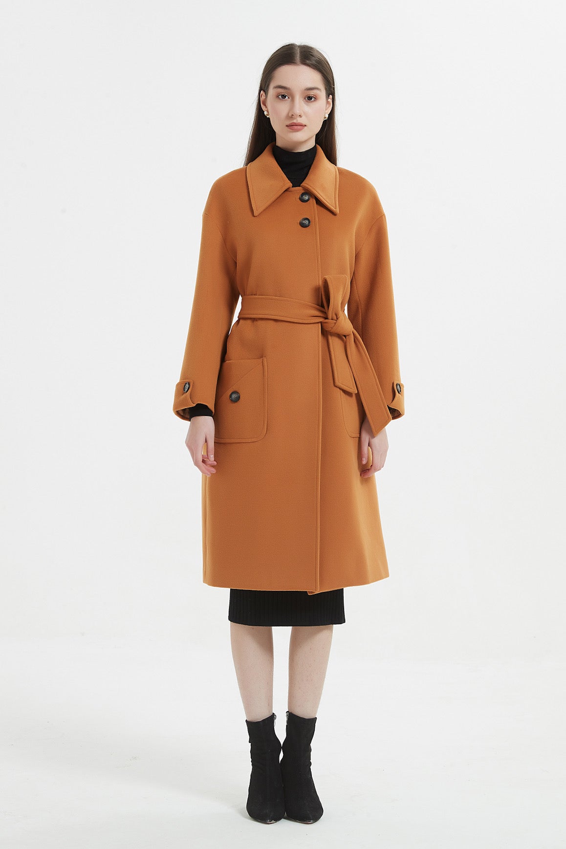 SKYE Shop Chic Modern Elegant Timeless Women Clothing French Parisian Minimalist Annabelle Long Wool Coat 4