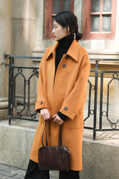 SKYE Shop Chic Modern Elegant Timeless Women Clothing French Parisian Minimalist Annabelle Long Wool Coat 6