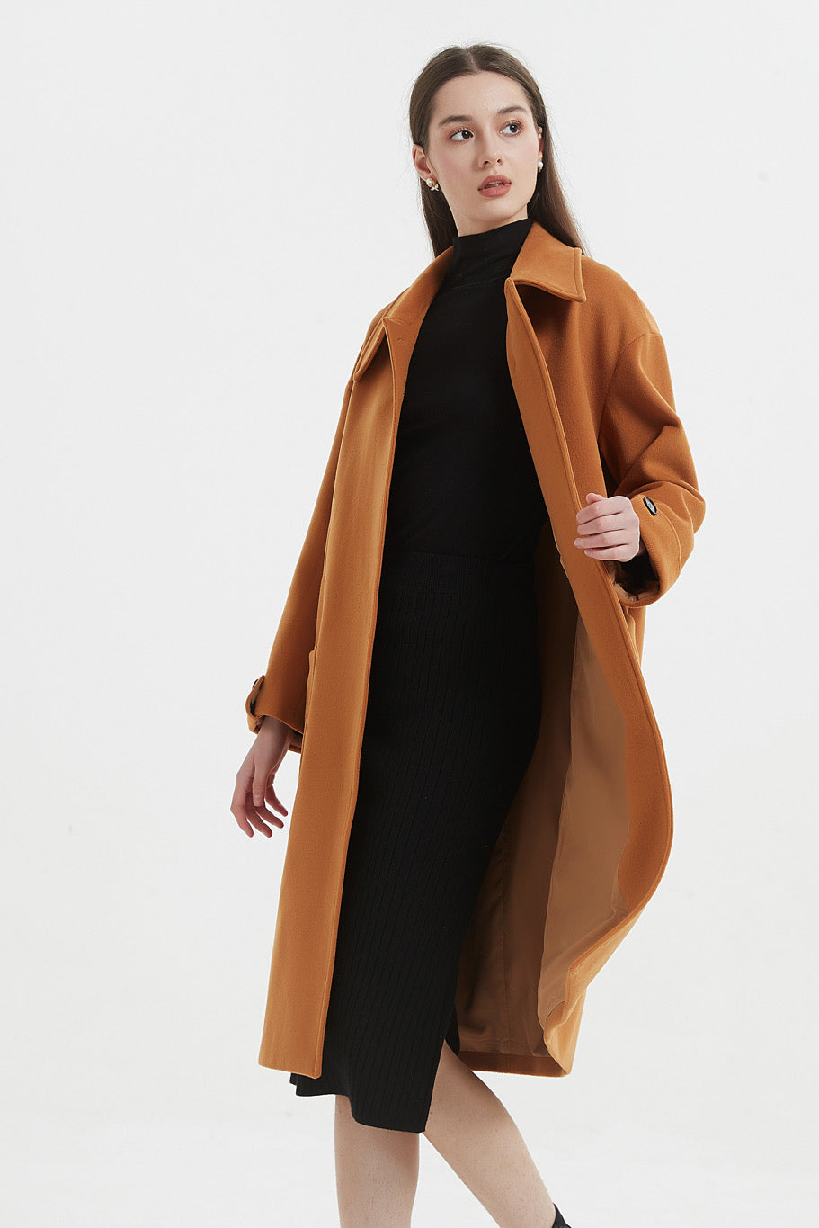 SKYE Shop Chic Modern Elegant Timeless Women Clothing French Parisian Minimalist Annabelle Long Wool Coat