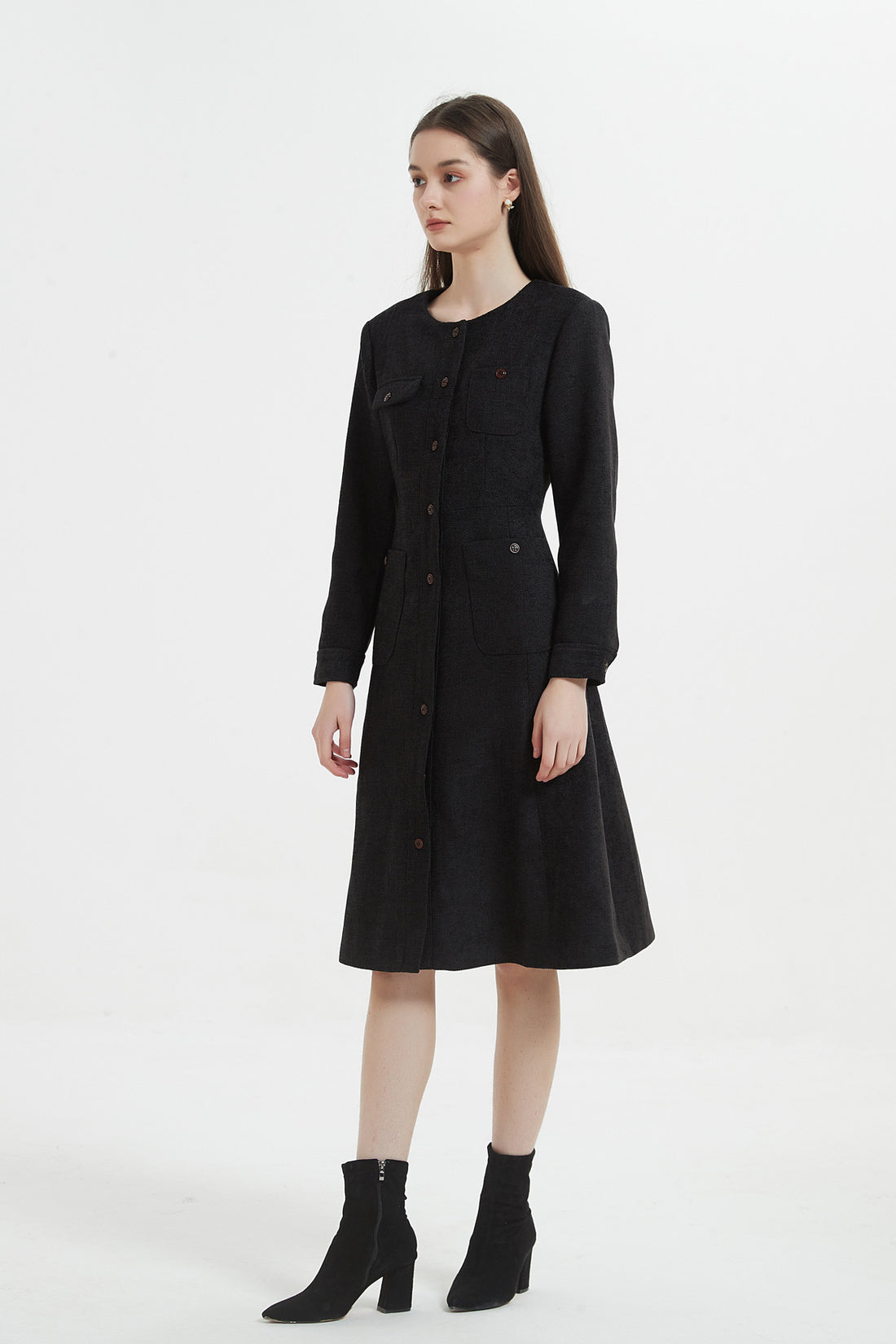 SKYE Shop Chic Modern Elegant Timeless Women Clothing French Parisian Minimalist Emilia Dress black 2