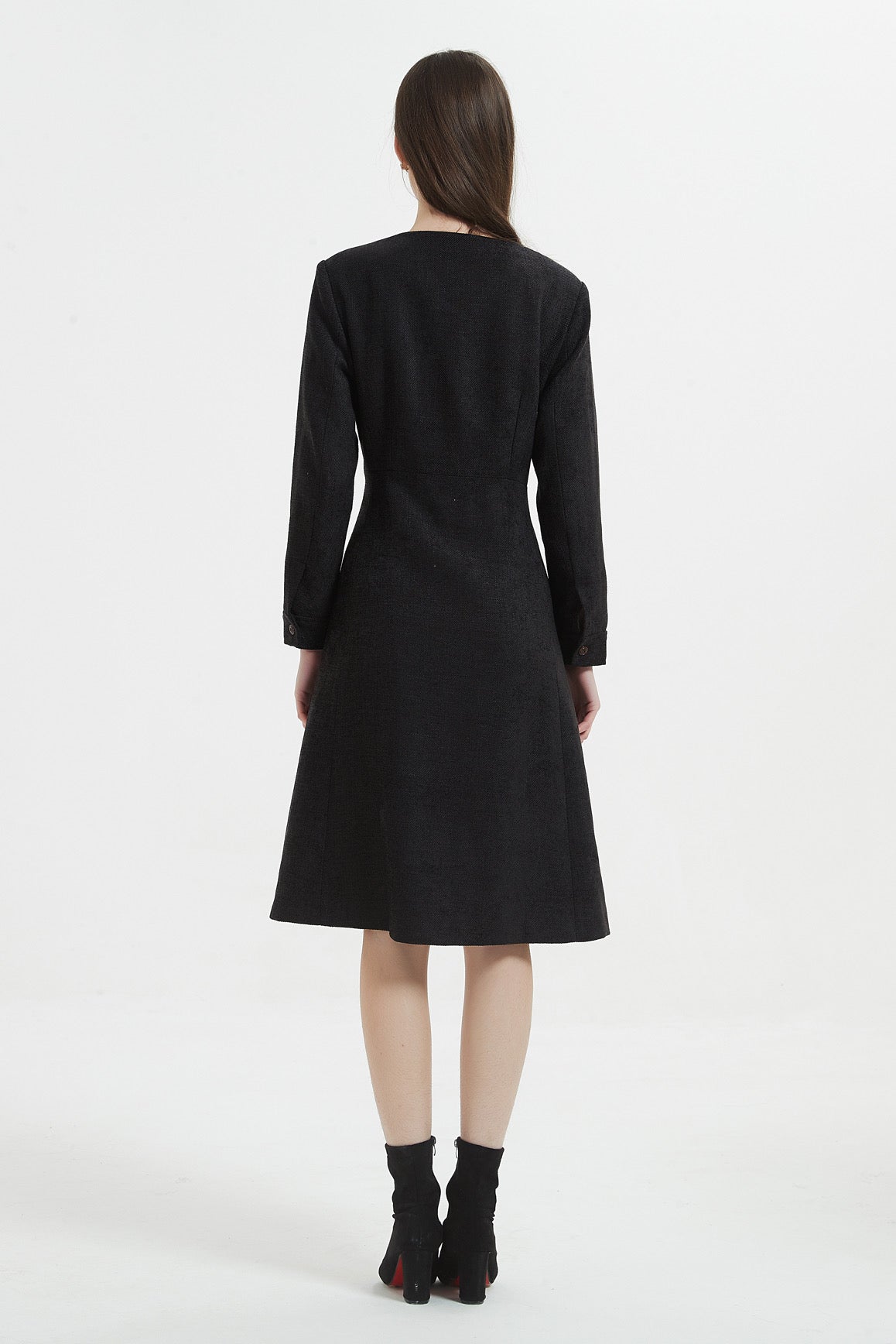 SKYE Shop Chic Modern Elegant Timeless Women Clothing French Parisian Minimalist Emilia Dress black 4