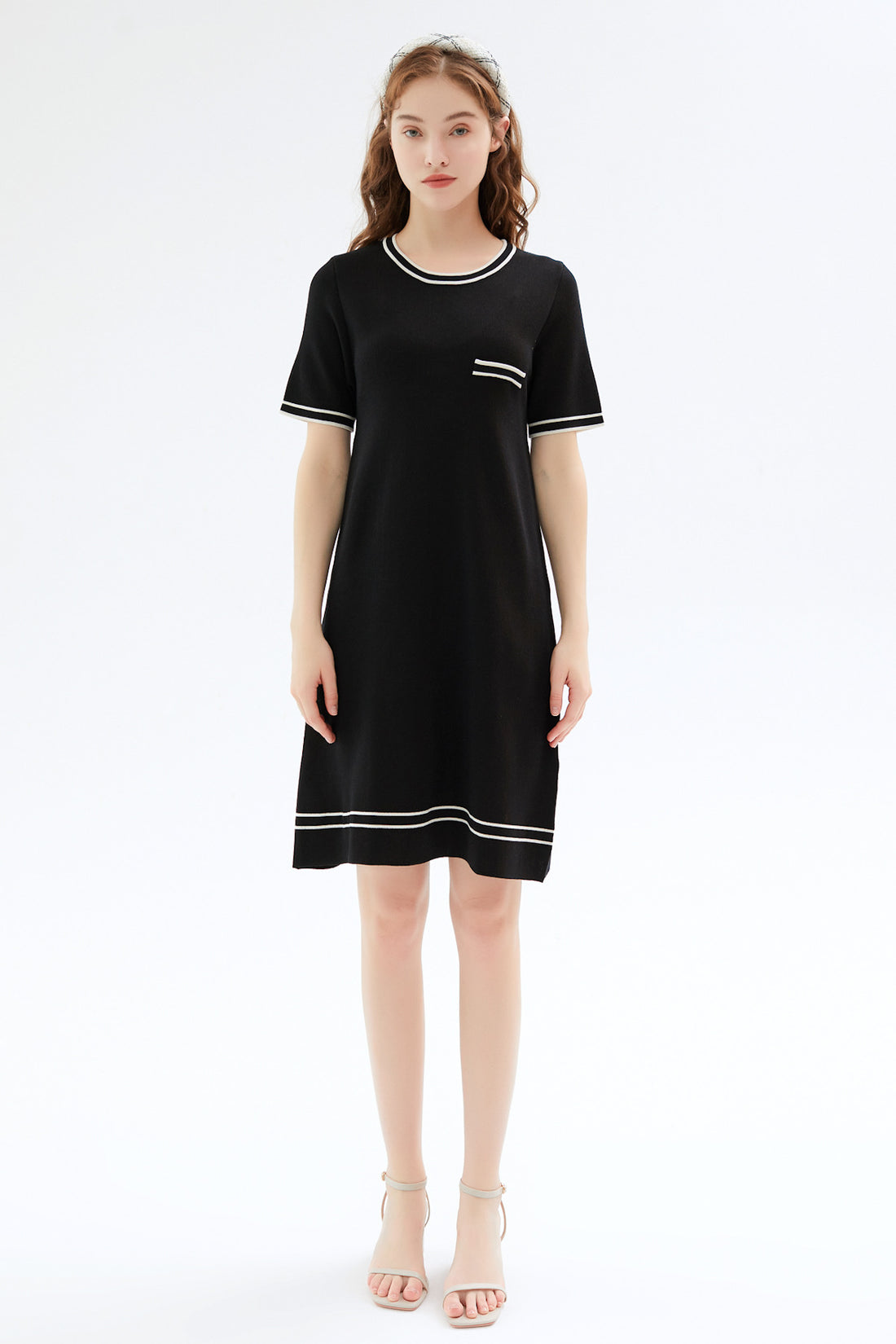 SKYE Shop Chic Modern Elegant Timeless Women Clothing French Parisian Minimalist Fashion Nicky Sweater Dress Black 3