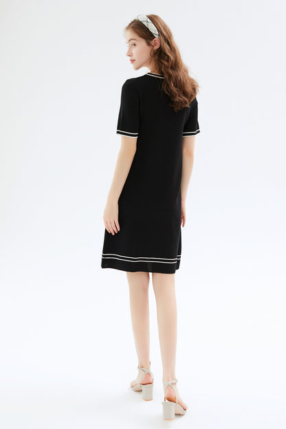 SKYE Shop Chic Modern Elegant Timeless Women Clothing French Parisian Minimalist Fashion Nicky Sweater Dress Black 4