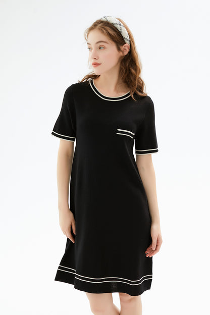 SKYE Shop Chic Modern Elegant Timeless Women Clothing French Parisian Minimalist Fashion Nicky Sweater Dress Black 6