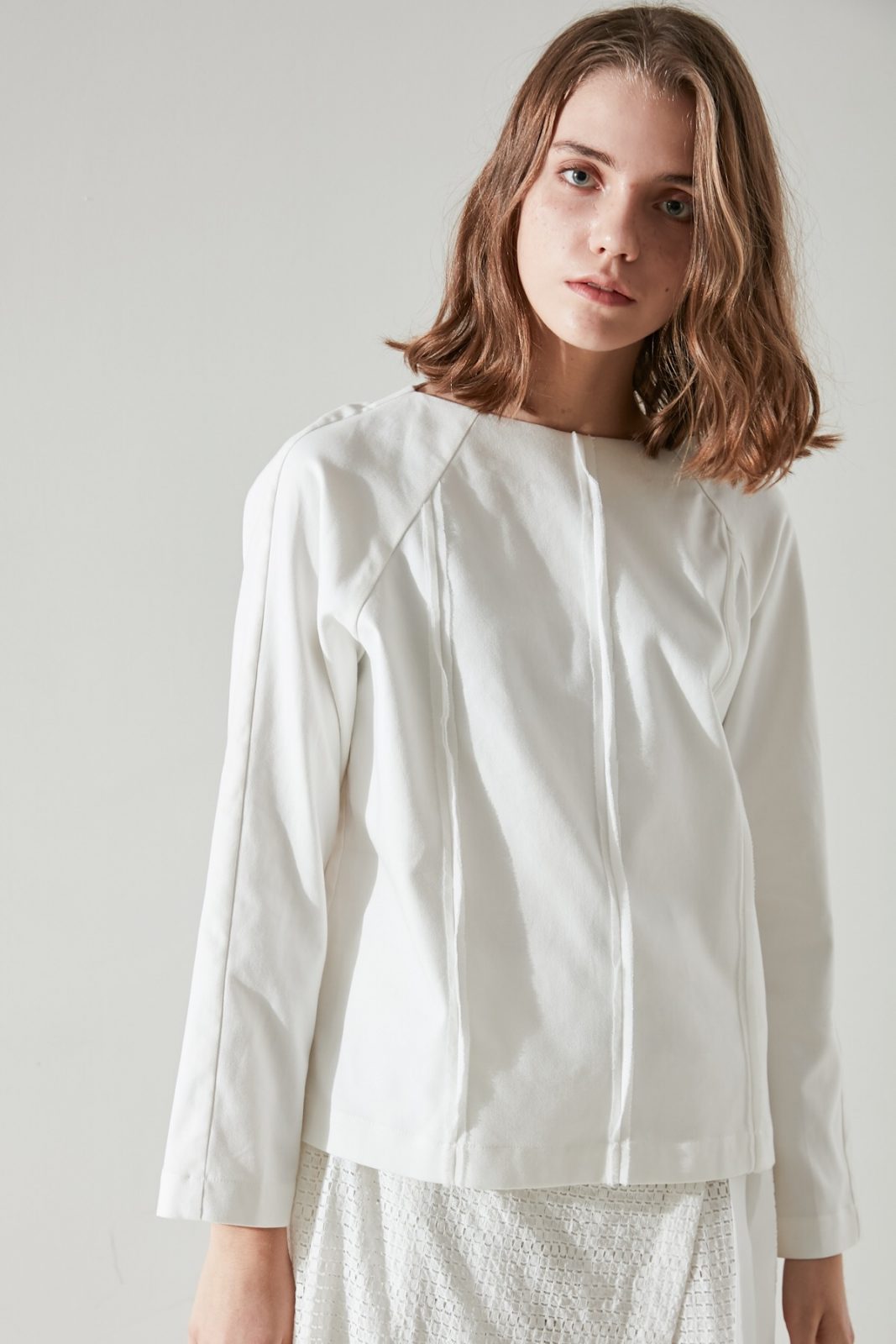 SKYE minimalist women clothing fashion Kate Chiffon Blouse Top white 6