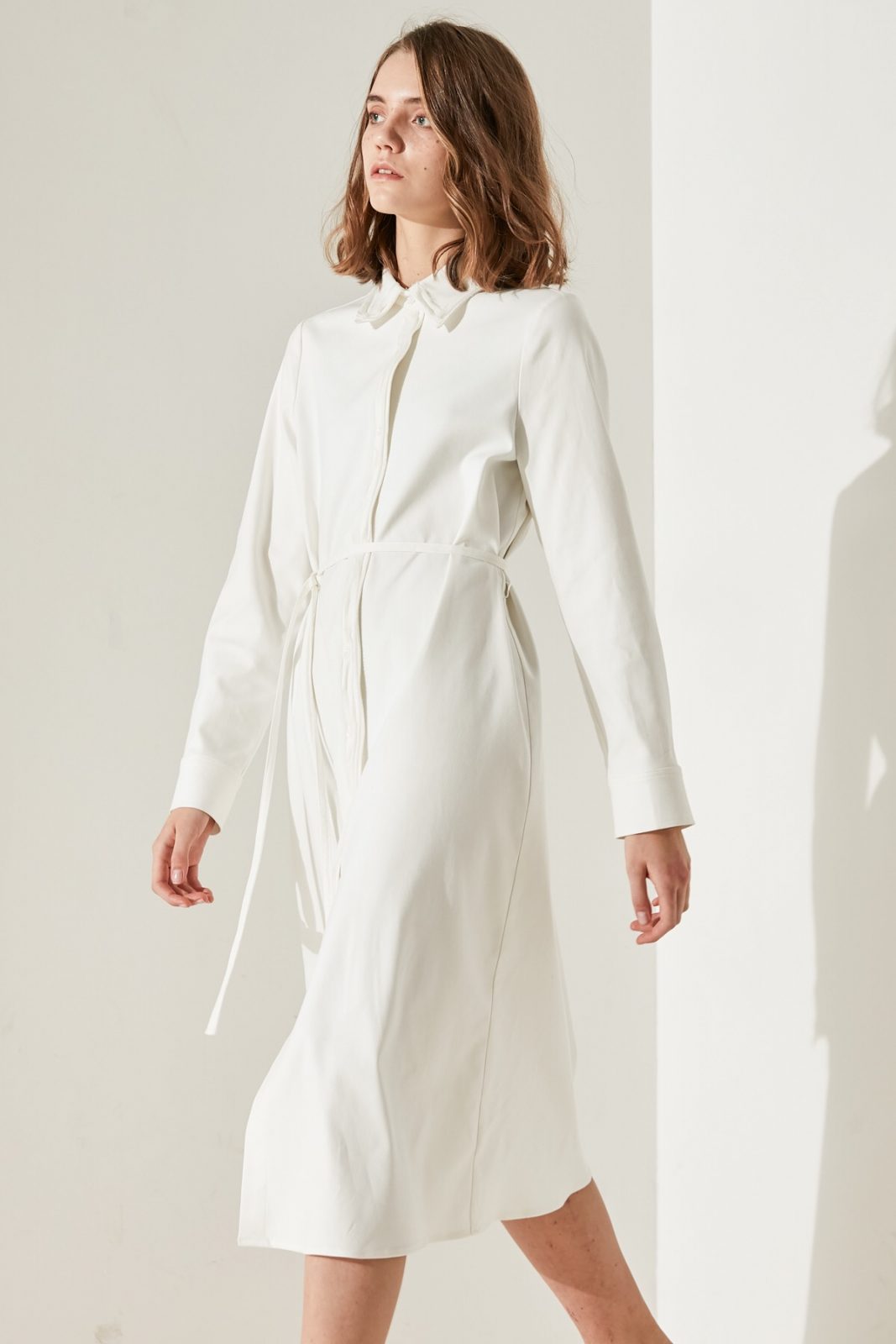 SKYE minimalist women clothing fashion Katie Chiffon Dress white 5