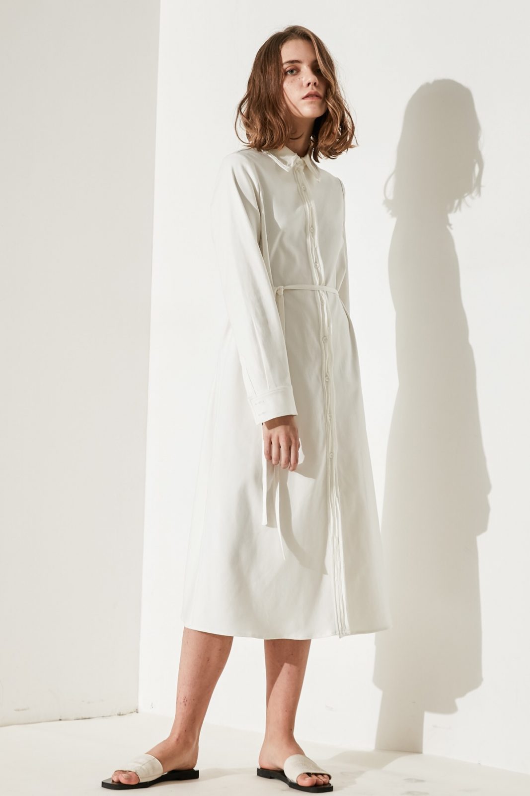 SKYE minimalist women clothing fashion Katie Chiffon Dress white 6
