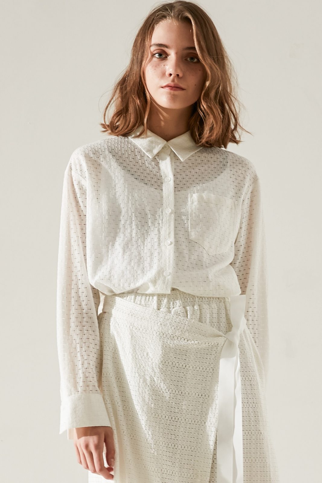 SKYE minimalist women clothing fashion Victoriana Shirt lace white 3