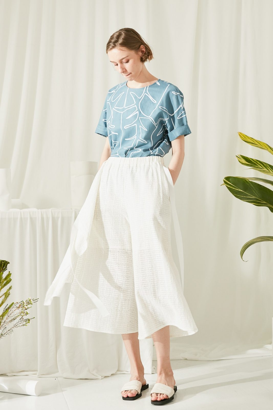 SKYE modern minimalist women clothing fashion Aria Culottes white 3