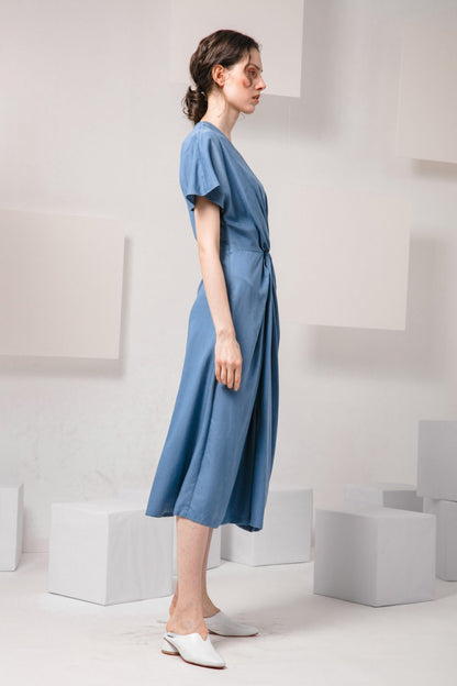 SKYE modern minimalist women clothing fashion Calla Dress blue 3