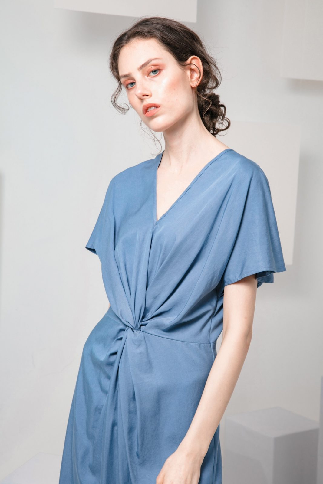 SKYE modern minimalist women clothing fashion Calla Dress blue 6