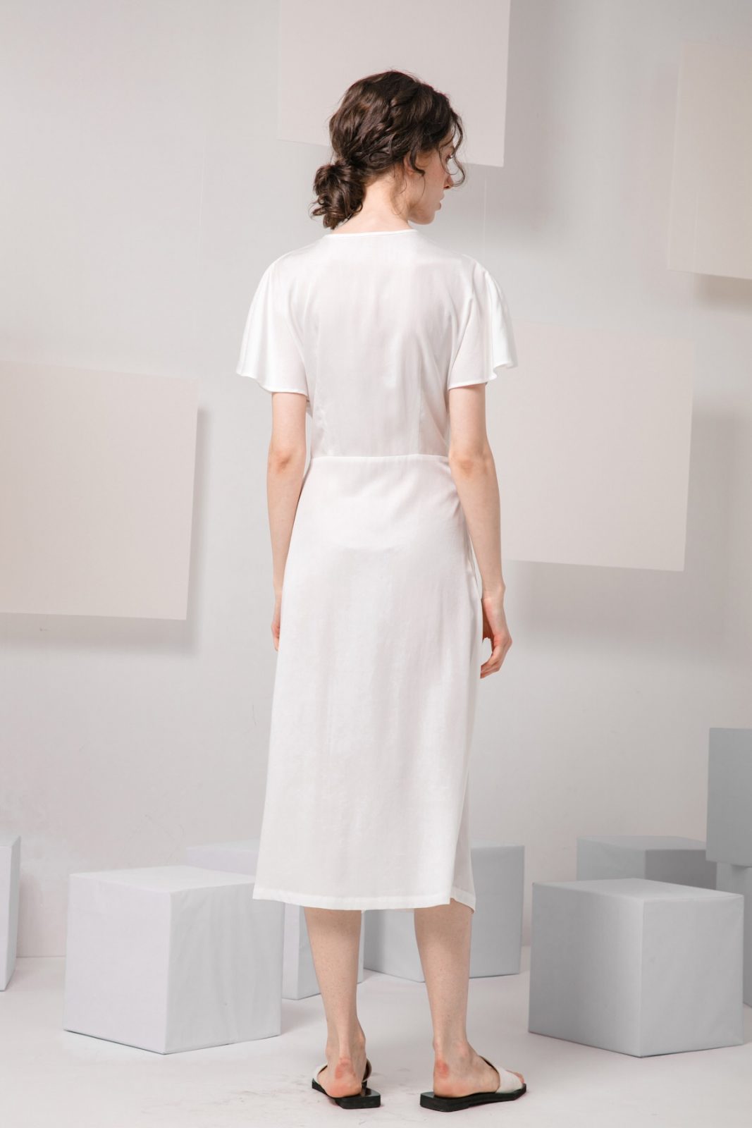 SKYE modern minimalist women clothing fashion Calla Dress white 2
