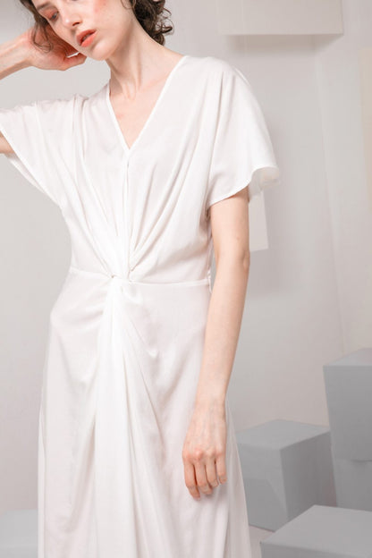 SKYE modern minimalist women clothing fashion Calla Dress white 5