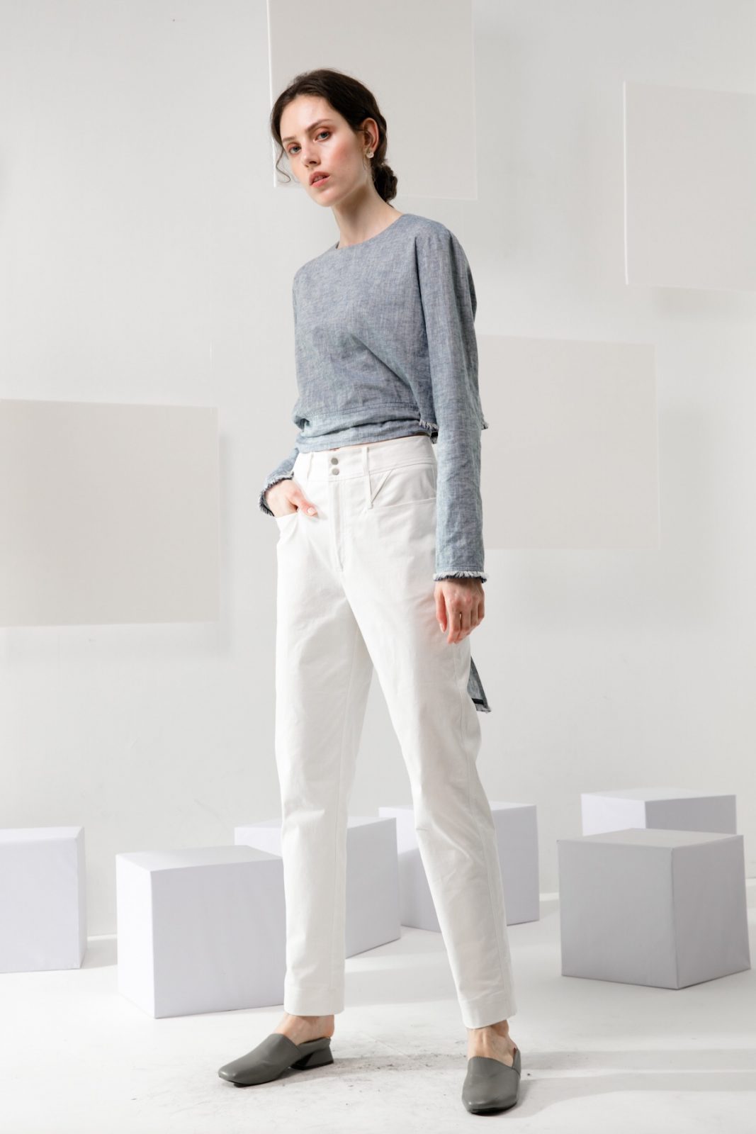 SKYE modern minimalist women clothing fashion Elise Pants white