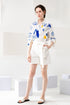 SKYE modern minimalist women clothing fashion Murphy 3:4 sleeve shirt interstellar