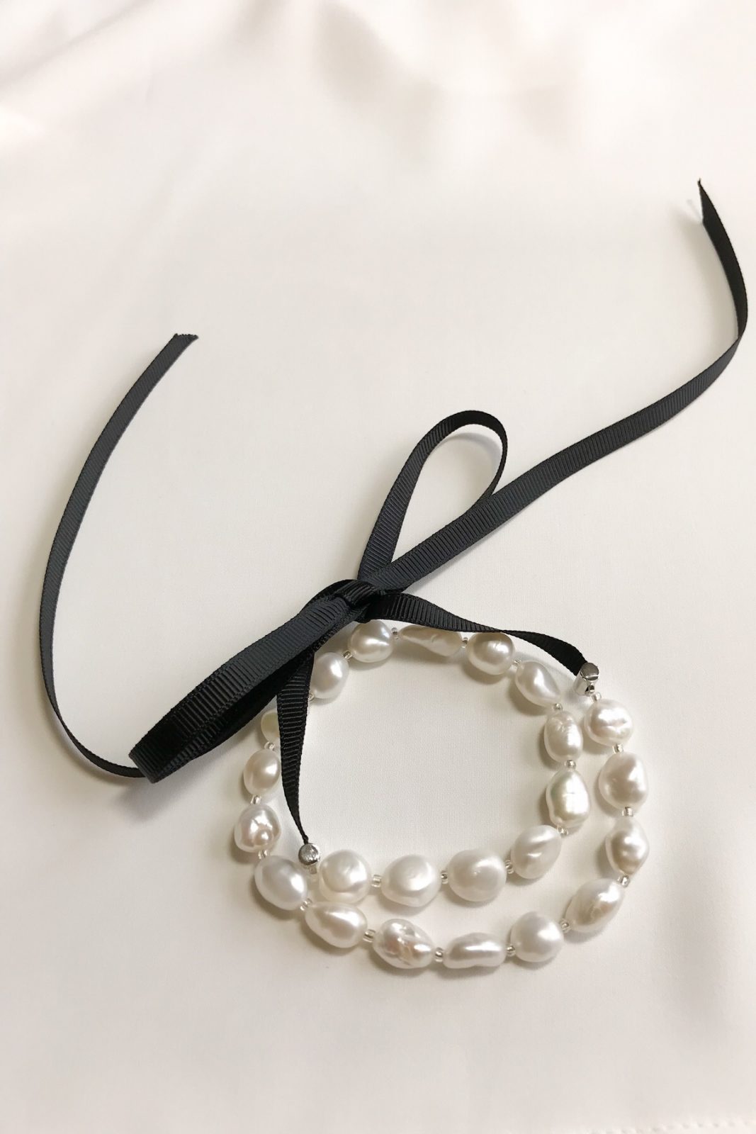White Pearl Necklace, Ivory Pearl Ribbon Tie Choker, Women's Head Band With  Lace, Birthday Gift, for Bride, Bridesmaid, Black, Pink 