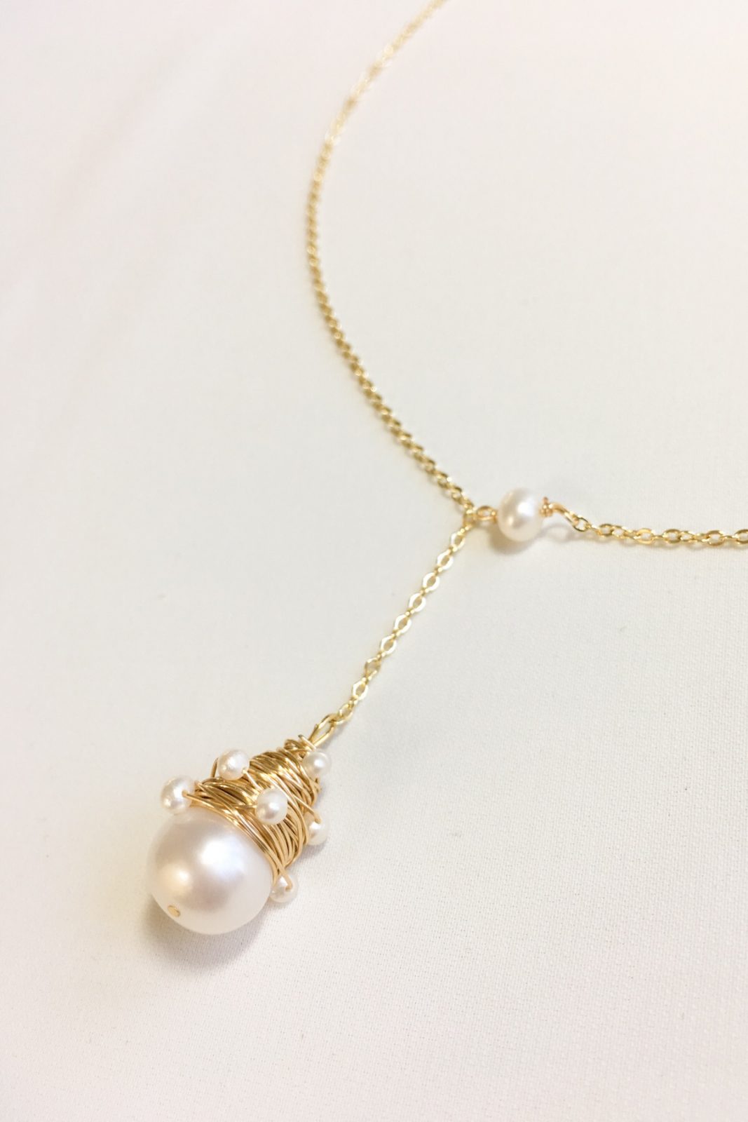 SKYE modern minimalist women fashion accessories Issey 18K Gold Filled Freshwater Pearl Necklace 3