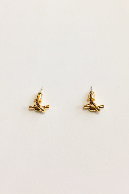 SKYE modern minimalist women fashion accessories Noe 18K Gold Knot Earrings