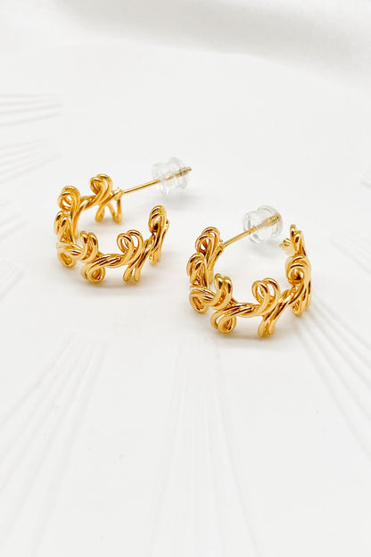 Sevyn Gold Twisted Mini Hoop Earrings 6