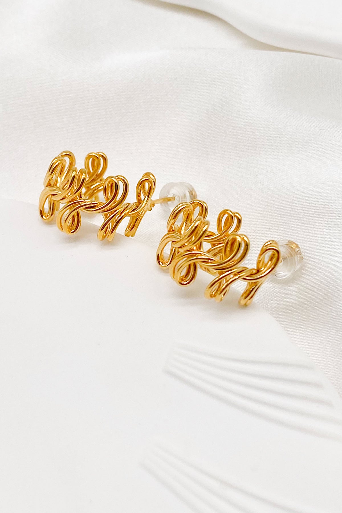 Sevyn Gold Twisted Mini Hoop Earrings 7