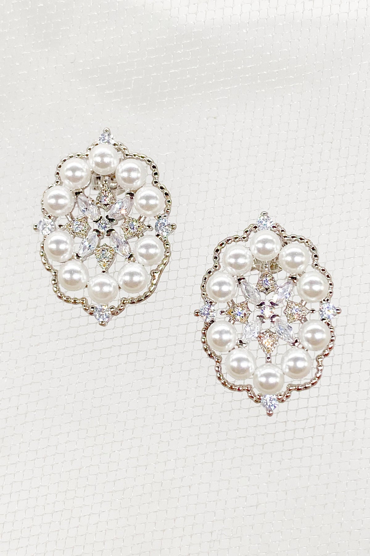 Zayla Cubic Zirconia Pearl Earrings 3