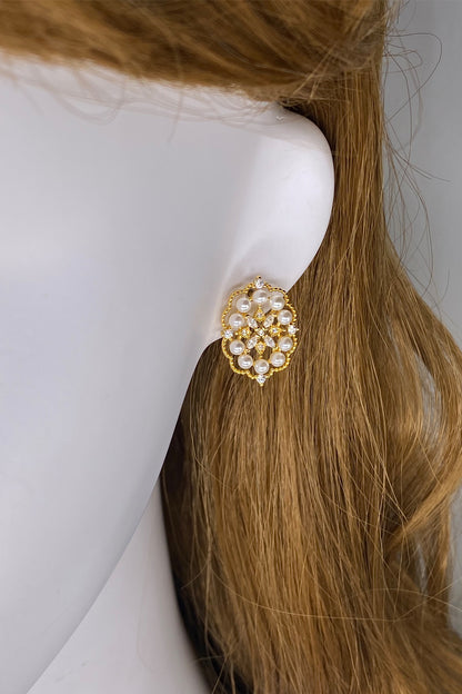 Zayla Cubic Zirconia Pearl Earrings 7